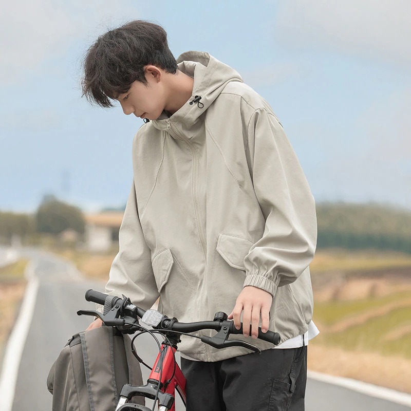 アメリカ式アウトドアジャケット男性秋の新型トレンドゆるい機能工装フードジャケット防水登山服アサルトジャケット30%制限 5,450円