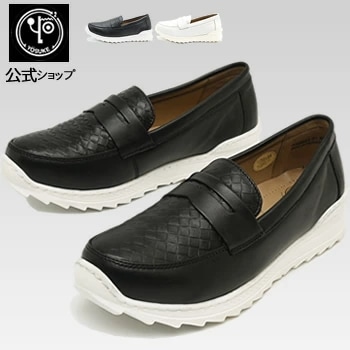【公式SHOP特典キズ補修液付】 ヨースケ ローファー レディース 本革シープレザー 歩きやすい 4.5cm 厚底 フラット