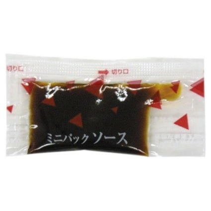 ミニパックソース　波柄小　約3.0ml　750個×3箱【工場直送・代引き不可・時間指定不可・沖縄離島不可】