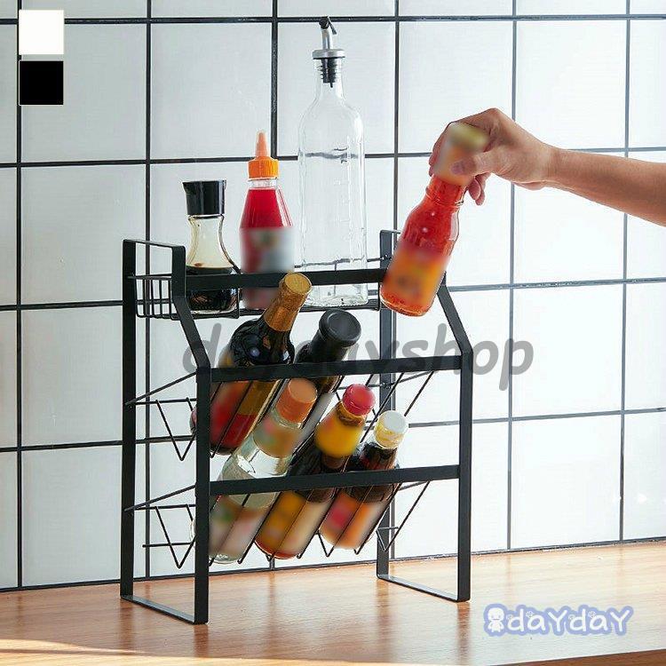 日用雑貨 キッチン雑貨 キッチン用品 収納ラック ラック 調味料ラック 見せる収納 整理整頓 シンプル ホワイト 7,458円
