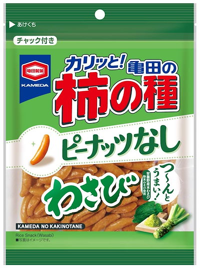 他サイト： 亀田製菓 亀田の柿の種ピーナッツなし わさび 91g×12袋の商品画像