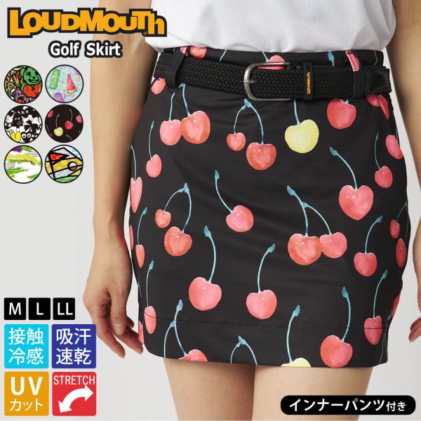 ゴルフウェア ゴルフスカート レディース ミニ丈 吸汗速乾 ドライ UVカット 接触冷感 ストレッチ 総柄 Dカン付き インナーパンツ付き 16,170円