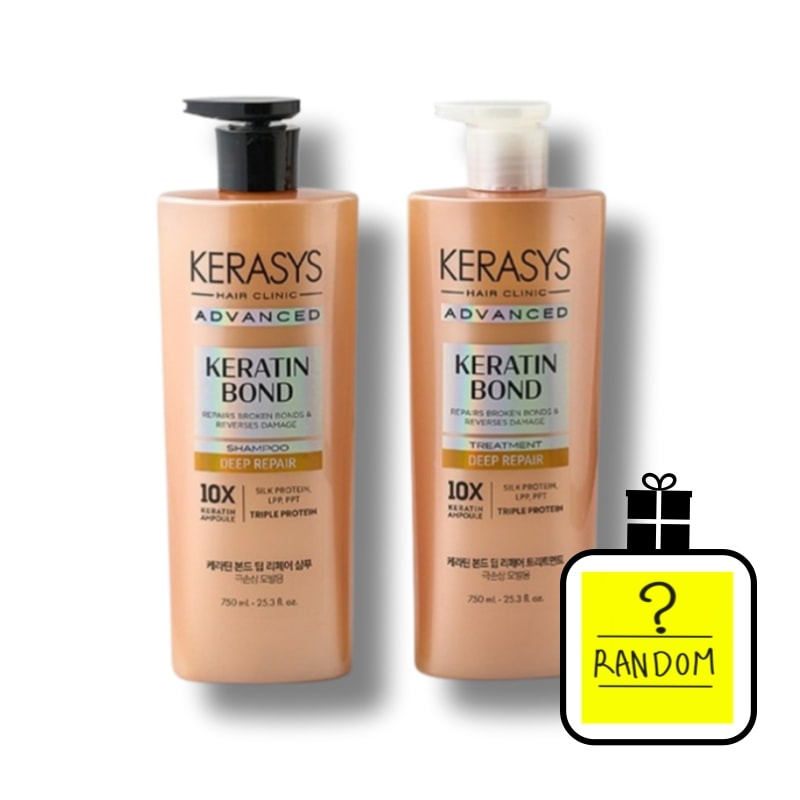 【ランダムマスクパック1枚贈呈】アドバンスド ケラチンボンド ディープリペアシャンプー 750ml×1個+トリートメント 750ml×1個