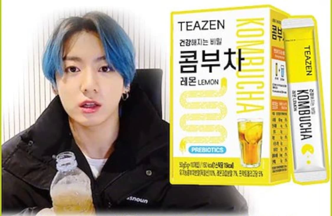 TEAZEN 有名なブランド BTS JUNGKOOK 大人気新作 KOMBUCHA 飲用ティーゼン コンブチャ