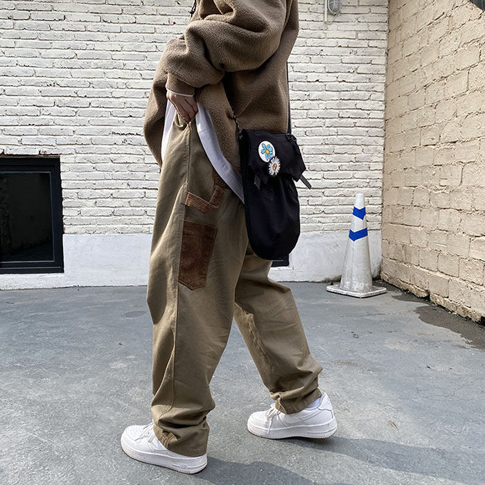 カーゴパンツバギーパンツワークパンツボトムスレディースメンズゆったりワイドパンツチノパンゆるシルエット脚長ズボンワークパンツ男女ユニセックス秋作カジュアル大きいサイズダンス韓国ファッション個性的服原宿