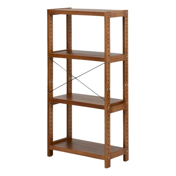 ラック ライトブラウン 4段収納 幅60×奥行30×高さ120cm MCC-6035LBR