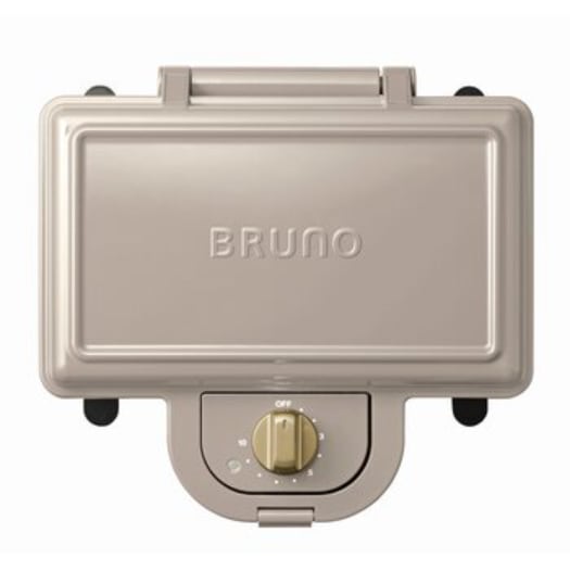 【倉庫直送】　ブルーノ ホットサンドメーカー ダブル グレージュ BOE044-GRG