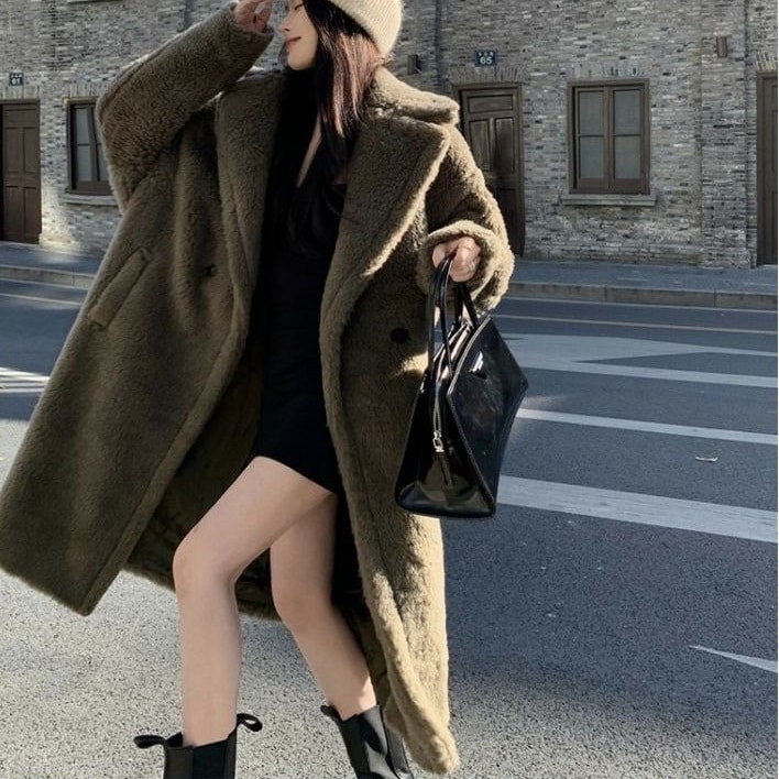 アウター レディース コート ロング ロング丈 長袖 ボア 襟付き 前開き ボタン ポケット 無地 カジュアル シンプル 普段使い 着回し モテ 日常 デイリー こなれ感 ぬけ感 カッコいい クール