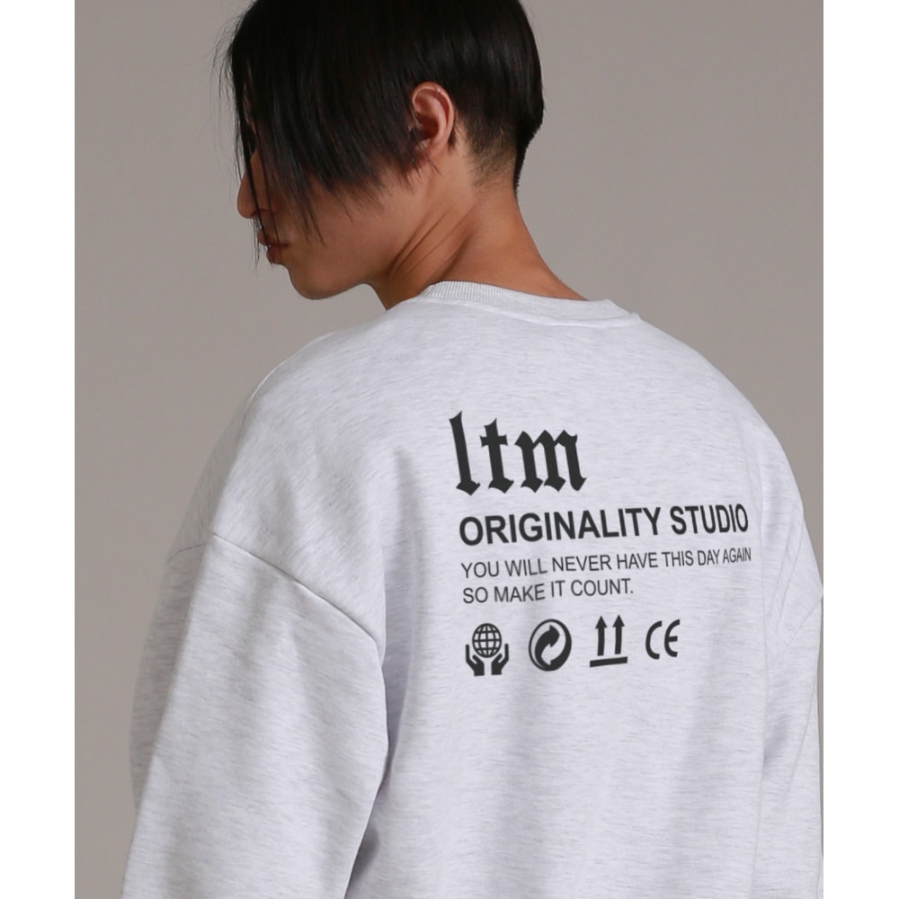 LIKE THE MOSTオリジナルスタジオオーバーフィットスウェットシャツホワイトメランジ