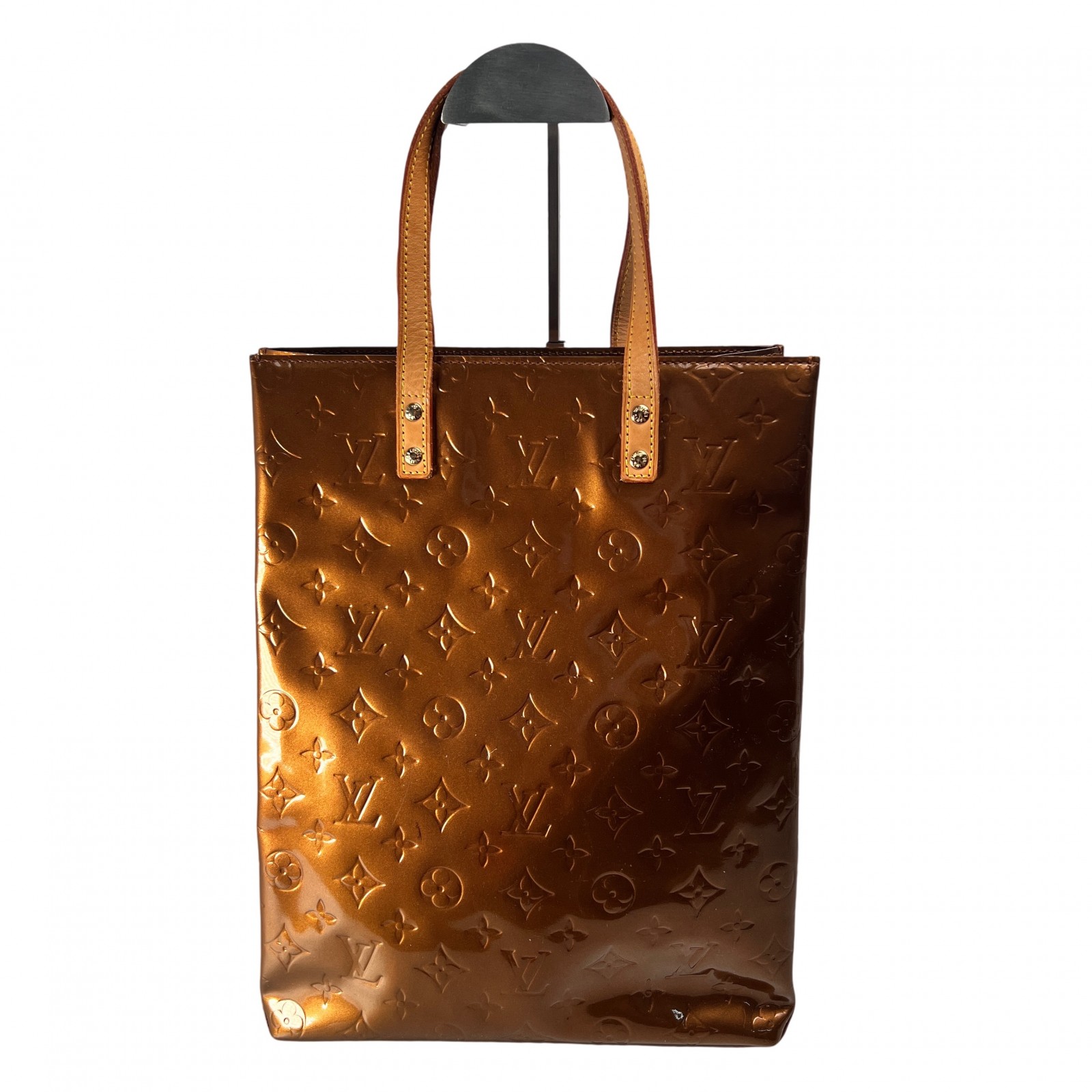 LOUIS VUITTON ヴィトン ヴェルニ リードMM エナメル／パテントレザー ハンドバッグ ブラウン A-14134
