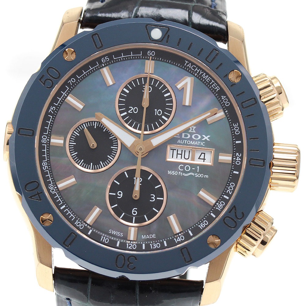 エドックス EDOX 01122 クロノオフショア1 デイデイト クロノグラフ 自動巻き メンズ _820726【中古】 143,800円