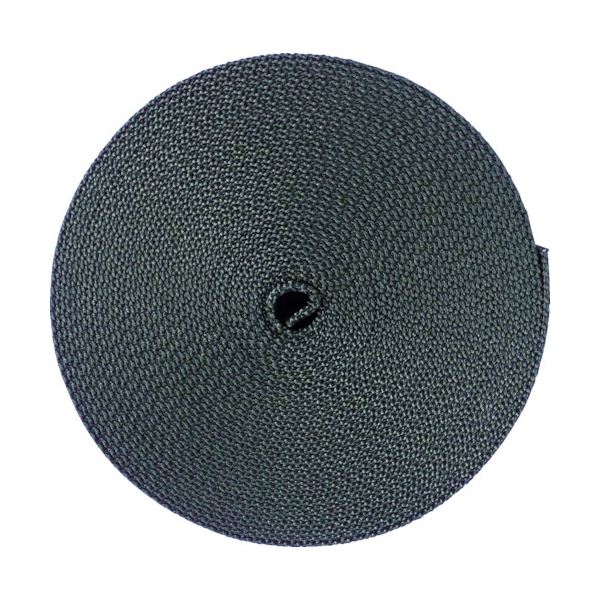 ナイロン平ベル 1.6tx38mmx10m 黒 TNB3810-BK 1巻