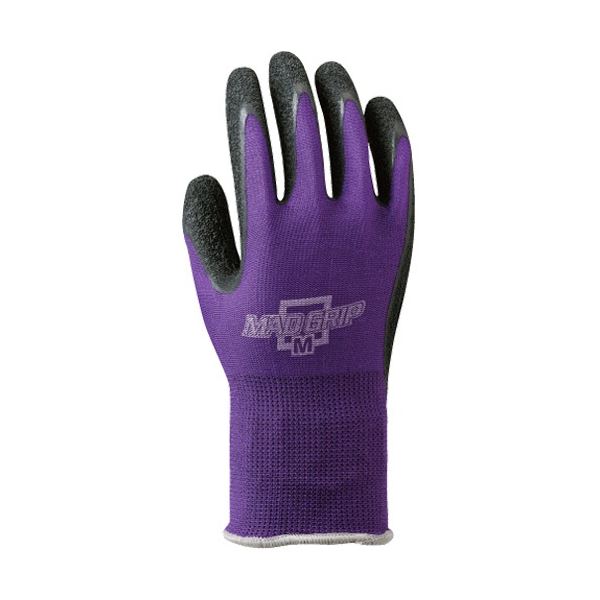 （まとめ）川西工業 マッドグリップ LL パープル #2638PU-LL 1パック（10双）[x3]