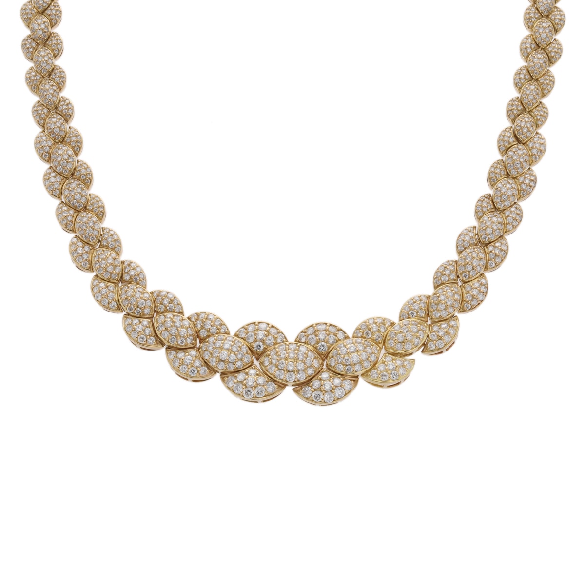 ダイヤ18.00ct レディース K18イエローゴールド YG ネックレス Aランク 中古 銀蔵