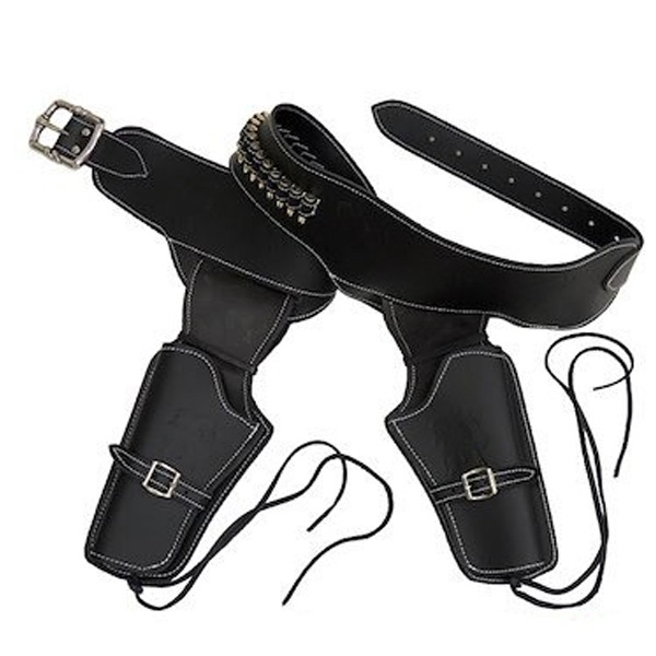 サバゲー ベルト BLACKHAWK リボルバー 2丁用 ガンベルト DENIX デニックス 708 132cm アクセサリー ホルスター ガンホルダー 腰 銃 ピストル ブラックホーク レプリカ