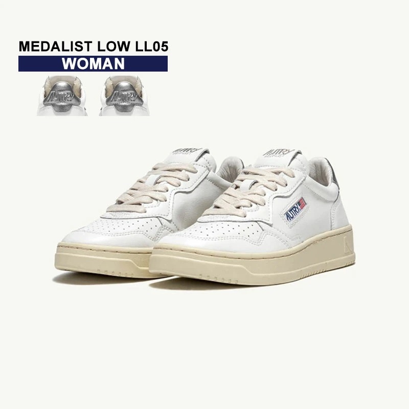 MEDALIST レディース スニーカー カーフスキン シルバー ホワイト ローカット USA シンプル 大人カジュアル レザー 春 夏 定番 MEDALIST 15,478円