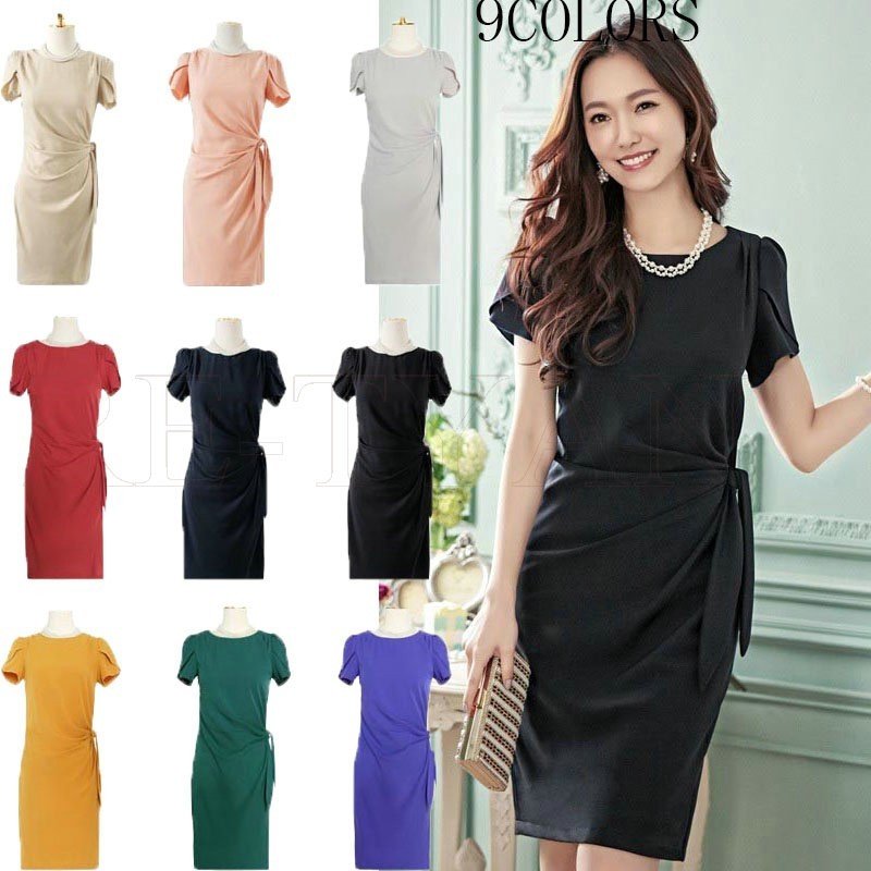 パーティードレス 結婚式 ワンピース ドレス お呼ばれ 大きいサイズ ワンピース 半袖 20代 30