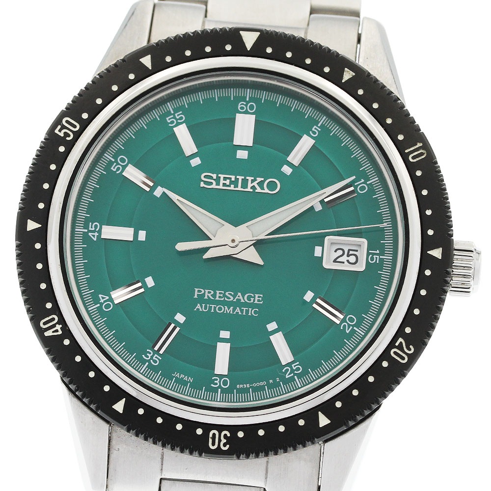 セイコー SEIKO SARX071/6R35-00K0 プレザージュ クラウン クロノグラフ 自動巻き メンズ 美品 箱・保証書付き_957405【中古】