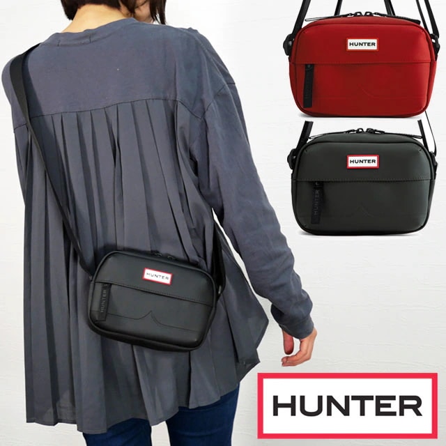 ハンター HUNTER ショルダーバッグ メンズ レディース オリジナル ラバライズ ミニ クロスボディ 斜め掛け 肩掛け ボディバッグ コンパクト 小さめ ショルダーポーチ 耐水性 防水ジッパー フ