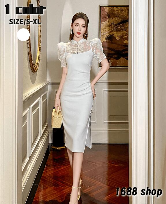 【今季トレンド】2025 タイトワンピース 姫系ワンピース　シンプル　ワンピース インポート ひざ丈 ミドル丈 エレガント　韓国ファッション シンプル Vネック パーティドレス 半袖　お嬢様 セクシー