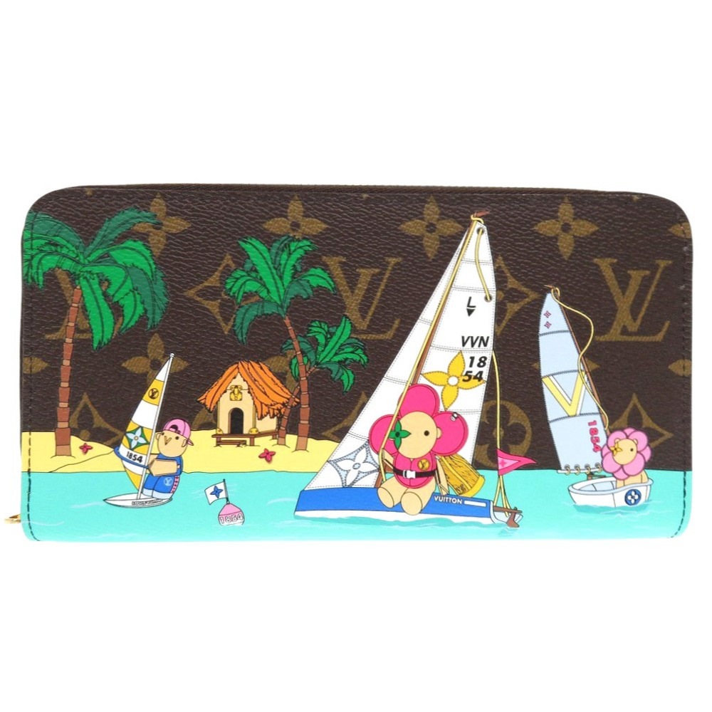 新品同様 ヴィヴィエンヌ ジッピーウォレット モノグラム M82839 長財布 モノグラムキャンバス ブラウン LV 1507【中古】 レディース