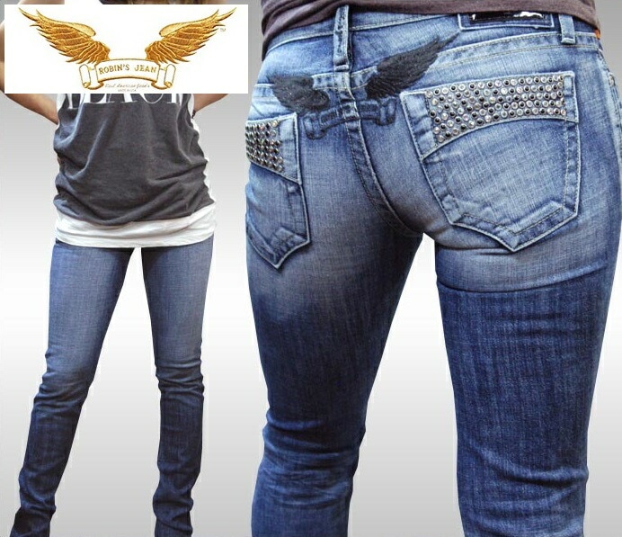 ロビンズ ジーン レディース デニム スワロフスキー ローライズ ジーンズ ROBIN S JEAN MARILYN MED C114 W15 インポート LAセレブ ハイブランド パンツ サファリ
