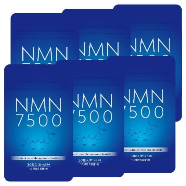 NMN7500 30粒入 6個セット /NMN サプリメント β-NMN 100% 高純度
