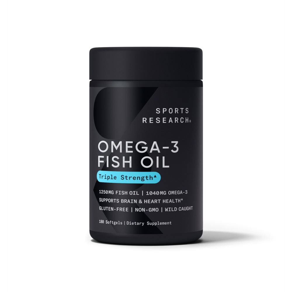 スポーツリサーチ Omega-3 Fish Oil オメガ-3 Triple Strength 1 250 mg, 180錠, 1個 7,380円