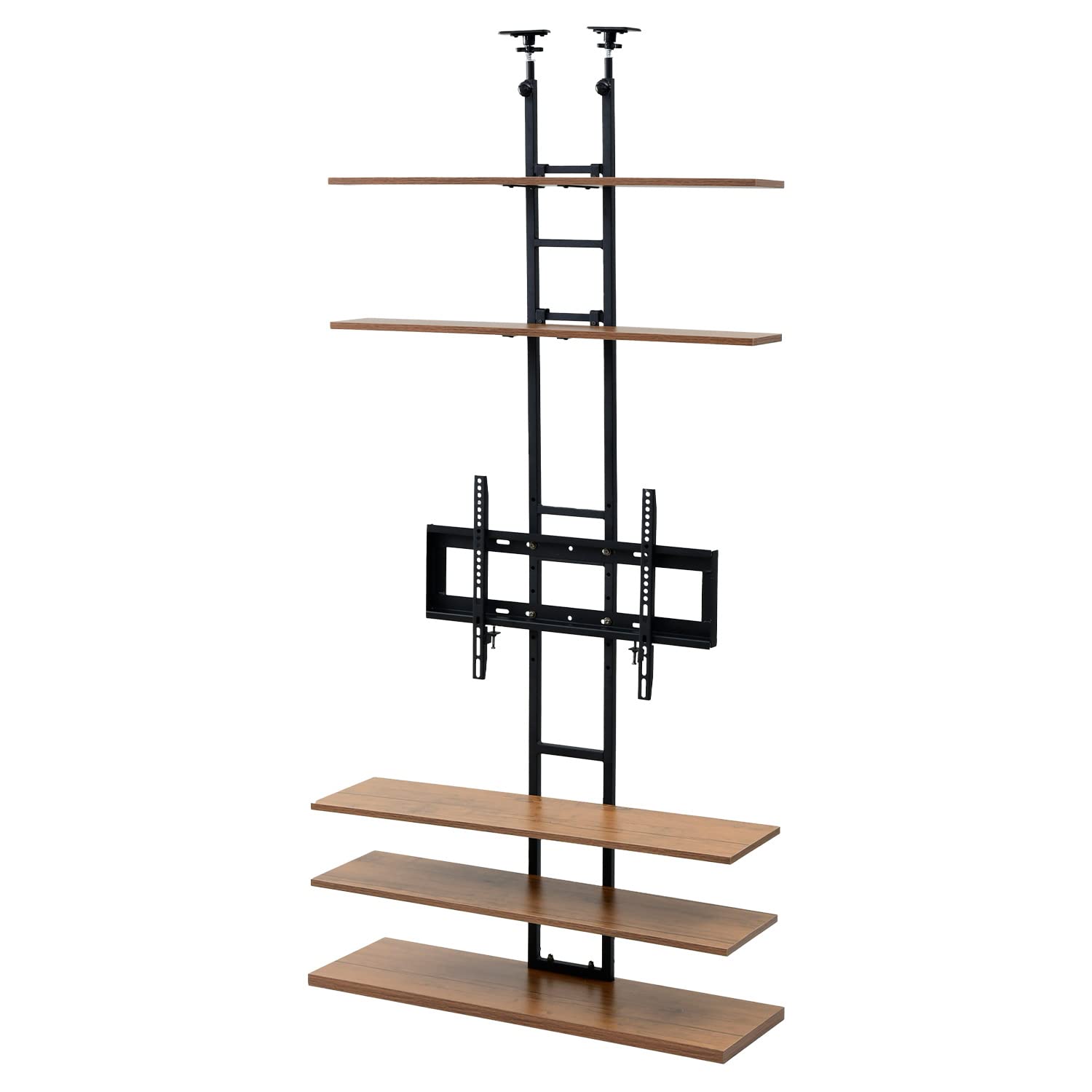 壁掛け風 突っ張り テレビ台 壁寄せ 32型-70型対応 RTTV-9330(ABR/BK4) ブラウン(木目柄)