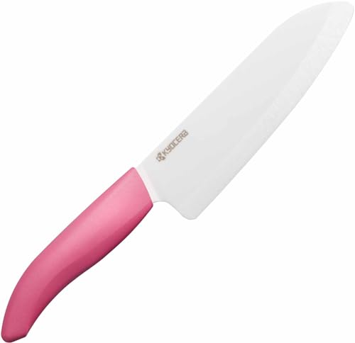 京セラ バイオ樹脂 ハンドル セラミック 包丁 軽く 鋭く キレイに切れる 三徳 16cm 硬いから切れ味が長く続く サビない素材 食洗機 除菌漂白 OK 牛刀 中華 チャームピンク FKB-160C