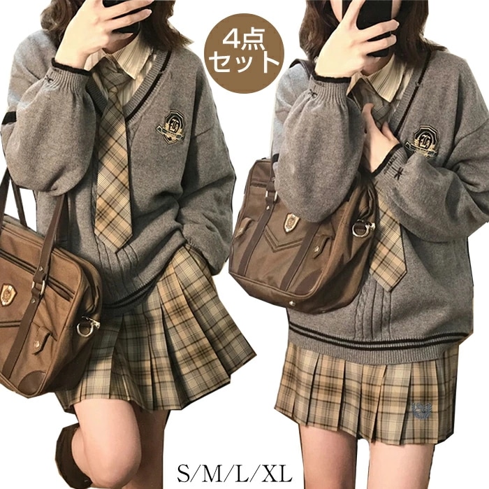 卒業式 スーツ 女の子 大きいサイズ 子供服 小学生 中学生 高校生 4点セット フォーマルスーツ チェック柄 プリーツスカート スクールブレザー 卒業式服 卒服 卒業式スーツ 入学式スーツ 子供スー