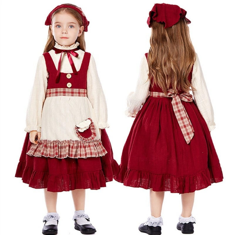 子供 ハロウィン コスプレ 仮装 女の子 メイド服 キッズ ゴスロリ ロリータ ワンピース メイド セット ロリータ ワンピース 子供用 アイドル キャラクター アニメ 衣装 コスチューム ドレス ハ