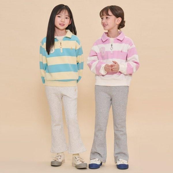 [BEANPOLE KIDS] 24FW 裏起毛 女児 ビッグストライプ スウェットセット