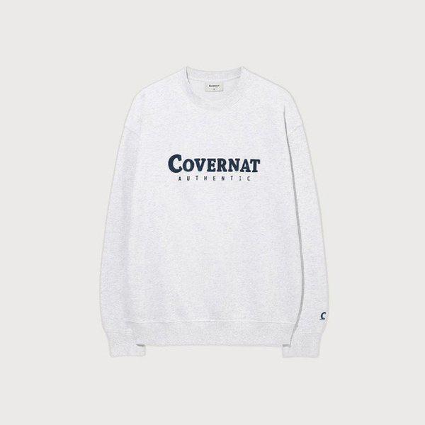 長袖Tシャツ CQK CO2501CR01-HG オーセンティックロゴ スウェットシャツ ヘザーグレー