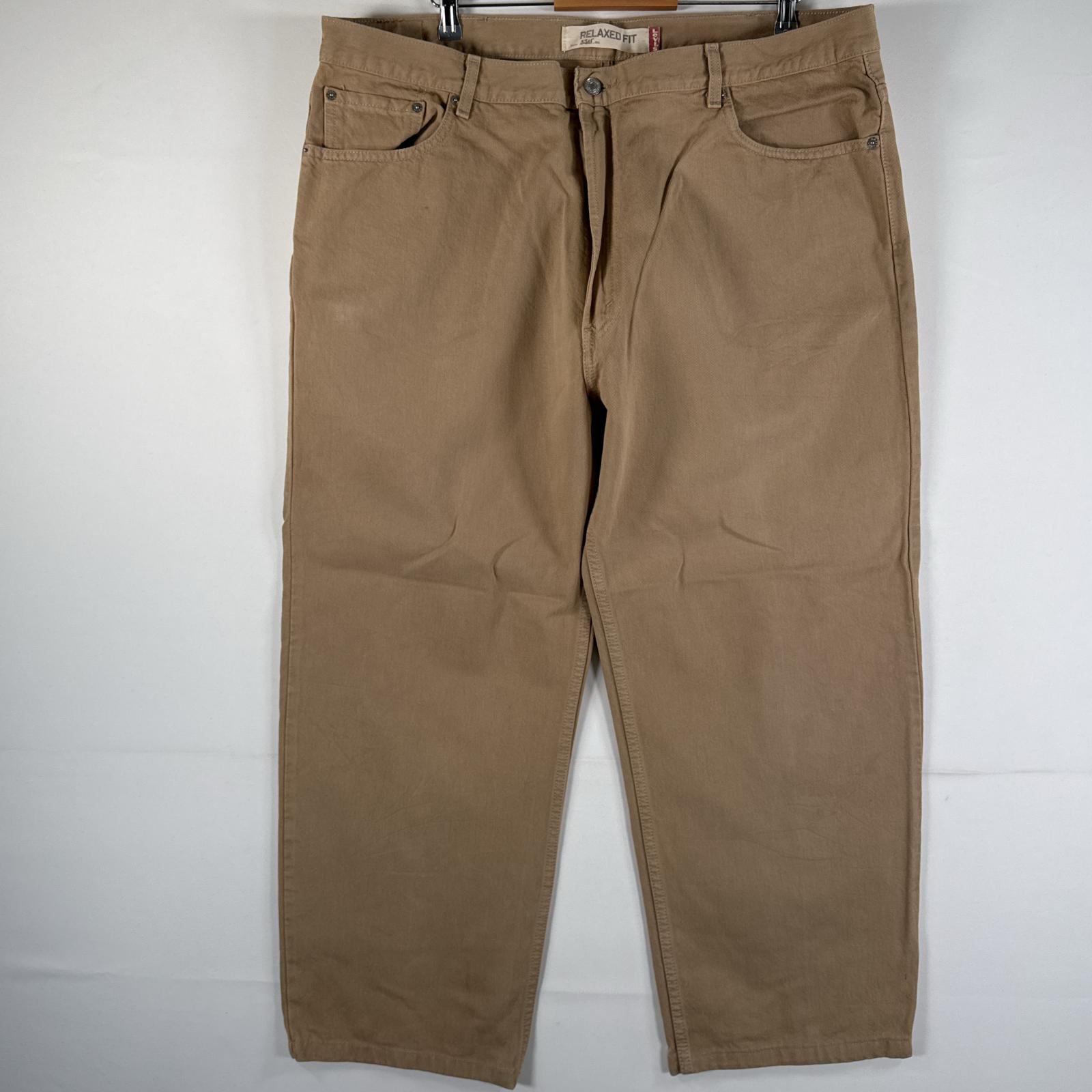 古着 デニムパンツ 550 ジーパン テーパード バギー 大きいサイズ オーバーサイズ w44 L32 ベージュ メンズデニム・ジーンズ