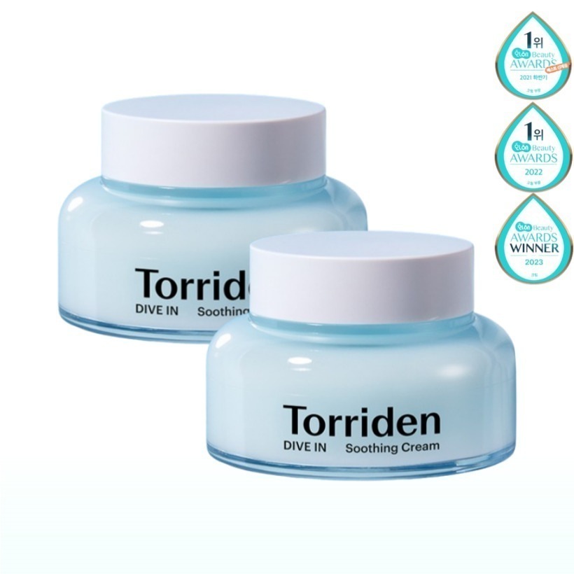 [1+1 韓国人気 スージングクリーム] ダイブイン 低分子 ヒアルロン酸 スージングクリーム 100ml+100ml /韓国コスメ 正規品 ヒアルロン酸 肌の保湿 スキンケアおすすめ 保湿クリーム