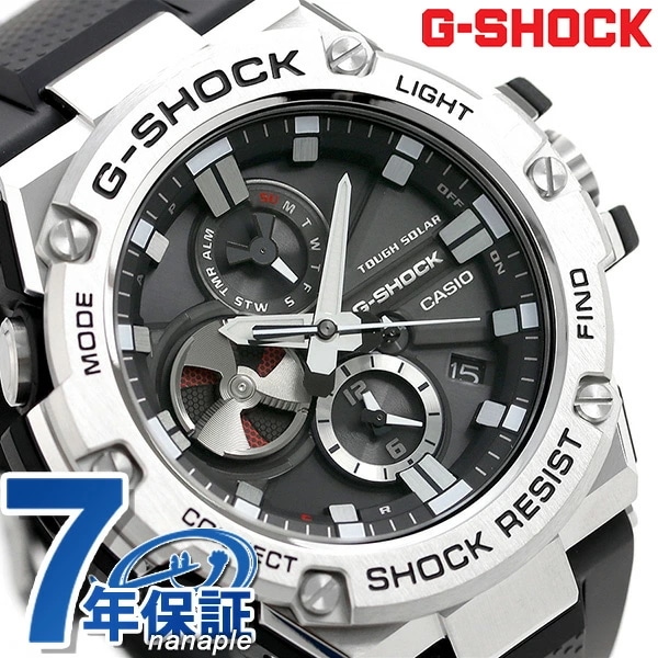 超美品 G-SHOCK Gスチール クロノグラフ モバイルリンク Bluetooth GST