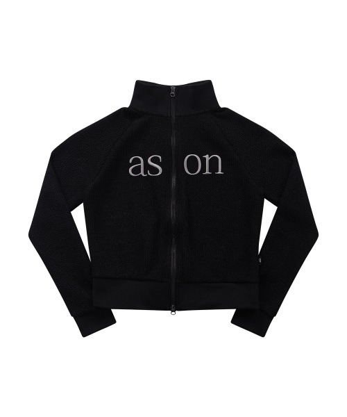 【AS"ON】 SOI ZIP-UP / BLACK (SUMMER VER.) 正規品