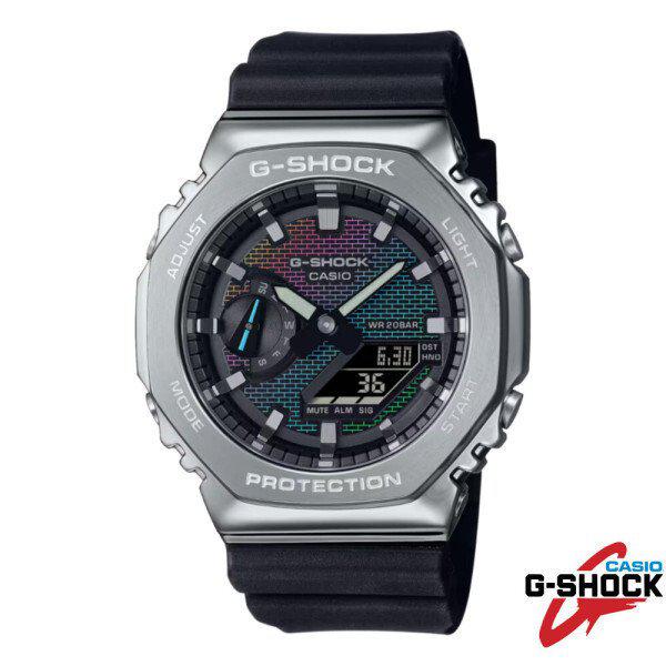 国内発送 G-SHOCK GM-2100RW-1A Gショック レインボー ブリックウォール メンズ腕時計 デジタル腕時計 時計ギフト