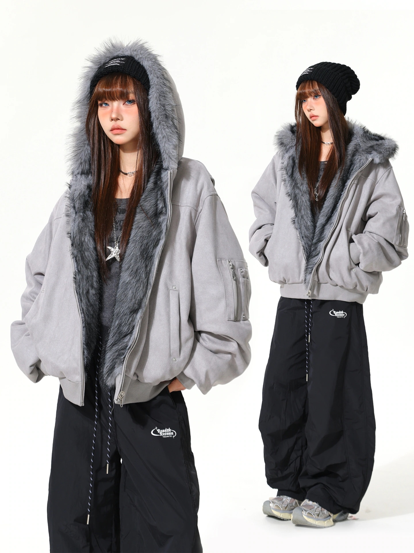 【早得!!特別価格】2026 秋冬ふっくら中綿裹起毛 2way スエード調ジャケット フード付き厚手防寒あったかアウター暖かい羽織るかわいいフェイクムートン長袖トレンド裏レトロサイズシルエット韓国ファ