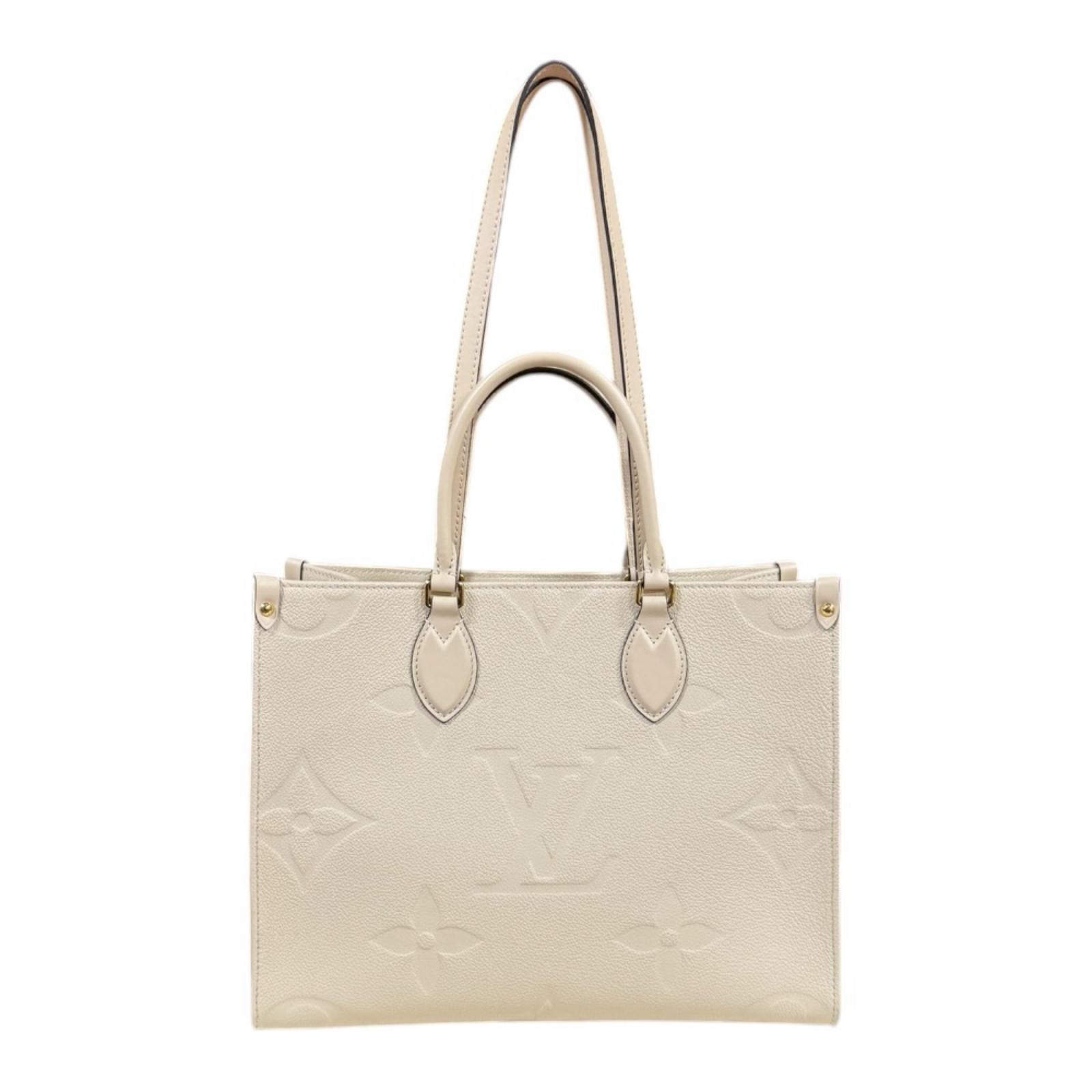 ルイヴィトン オンザゴーMM モノグラムアンプラント ショルダーバッグ モノグラムアンプラント M46531 ベージュ LOUIS VUITTON 中古 美品