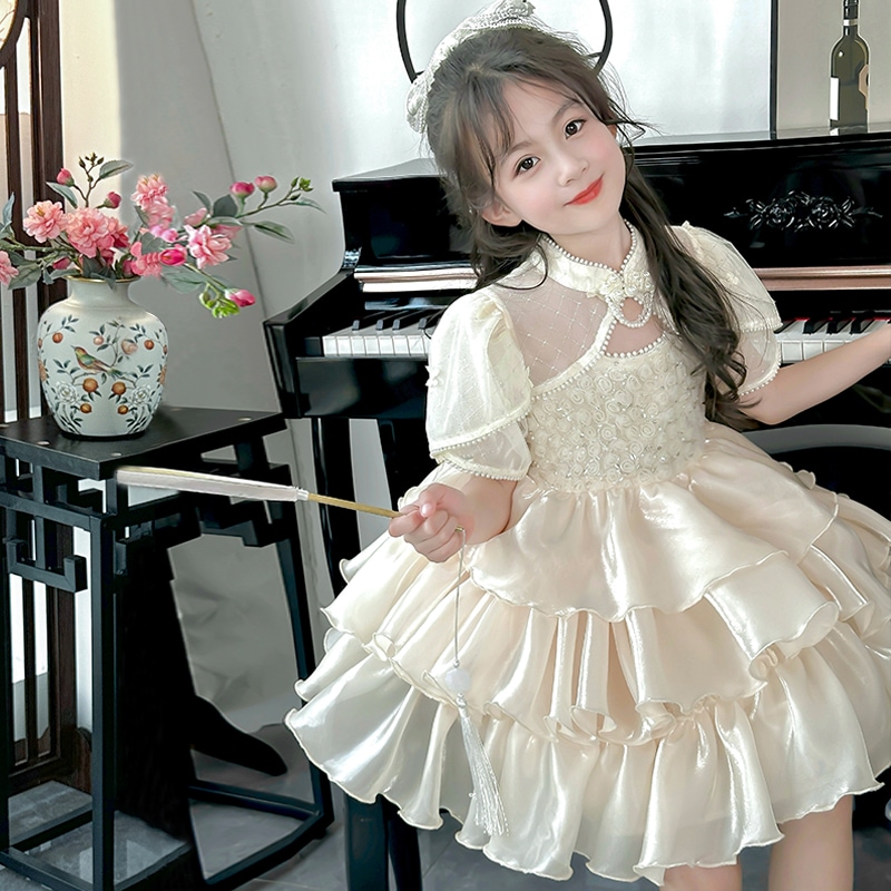 子供用キャミソールワンピース女の子ドレス サマードレス 子供スカート サマーケーキドレス おしゃれドレス ドレス