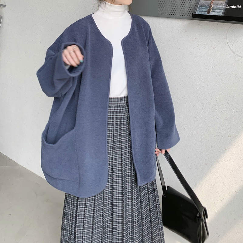 3点5% 5点8%クーポン! レディース カーディガン アウター 長袖 カットソー 羽織 トップス カジュアル 可愛い フェミニン おしゃれ お出かけ 休日コーデ オフィス デイリー 普段着 ブルー