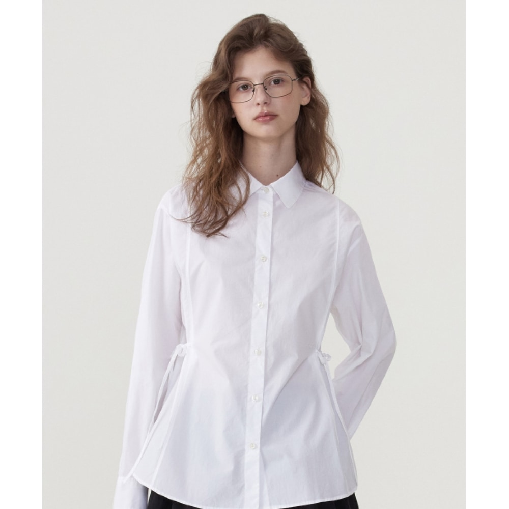 COVERNAT 女性用オーバーフィットポプリンシャツホワイト