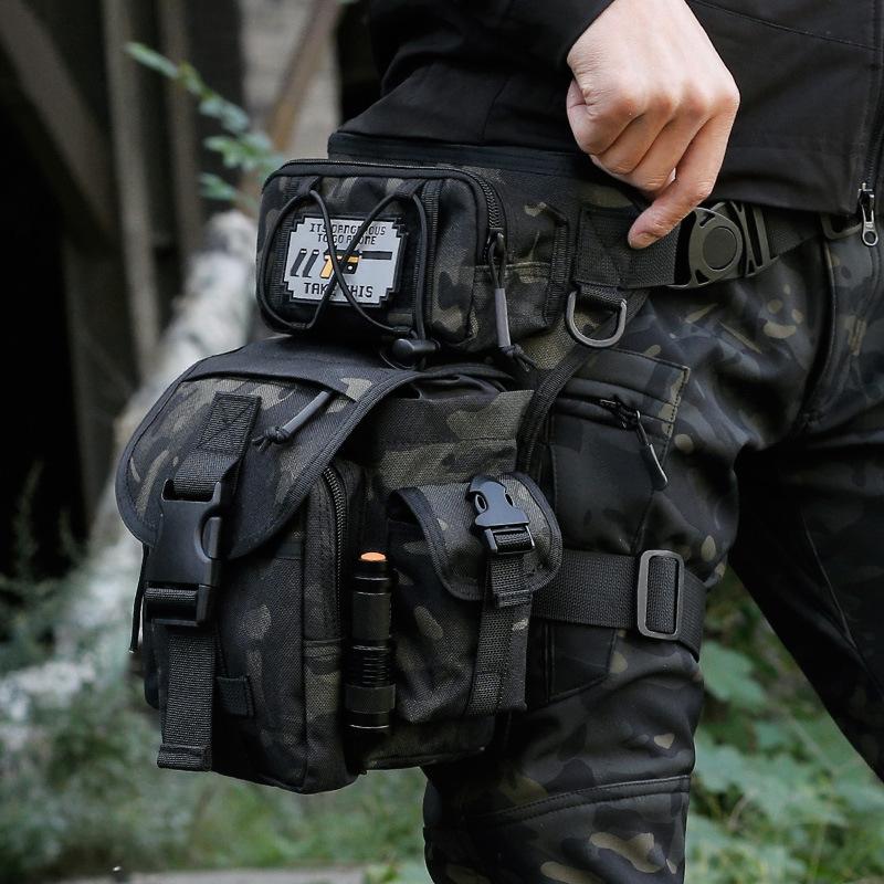 メンズ　レッグポーチ レッグバッグ ボディバッグ ヒップバッグ ウエストポーチ 斜めがけ 多機能 耐磨耗 鞄 バイク 自転車 登山 ポーチ 釣り サバゲー