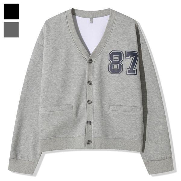 メンズカジュアルボストン起毛ニットカーディガン AC CA Q081 メランジ_P415136575