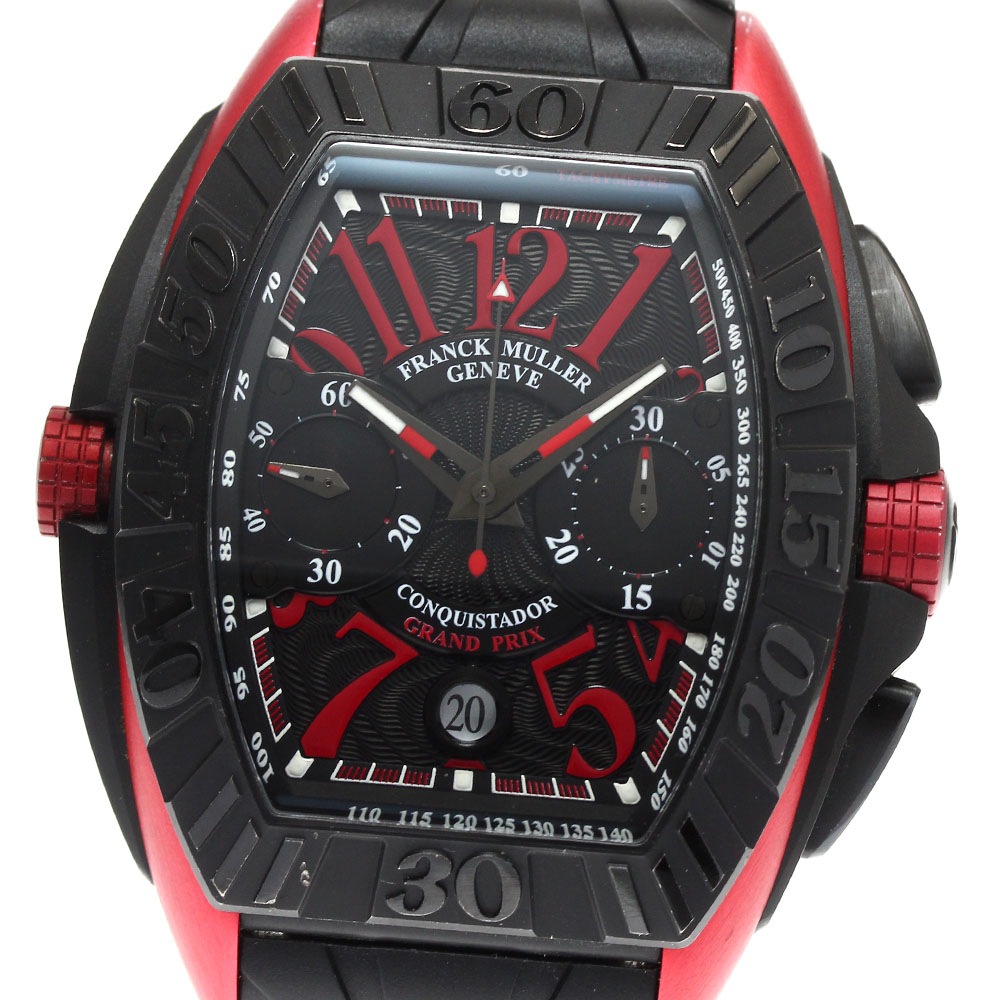 フランクミュラー FRANCK MULLER 8900CCDTGPG コンキスタドール グランプリ クロノグラフ 自動巻き メンズ 箱・保証書付き_903591【中古】