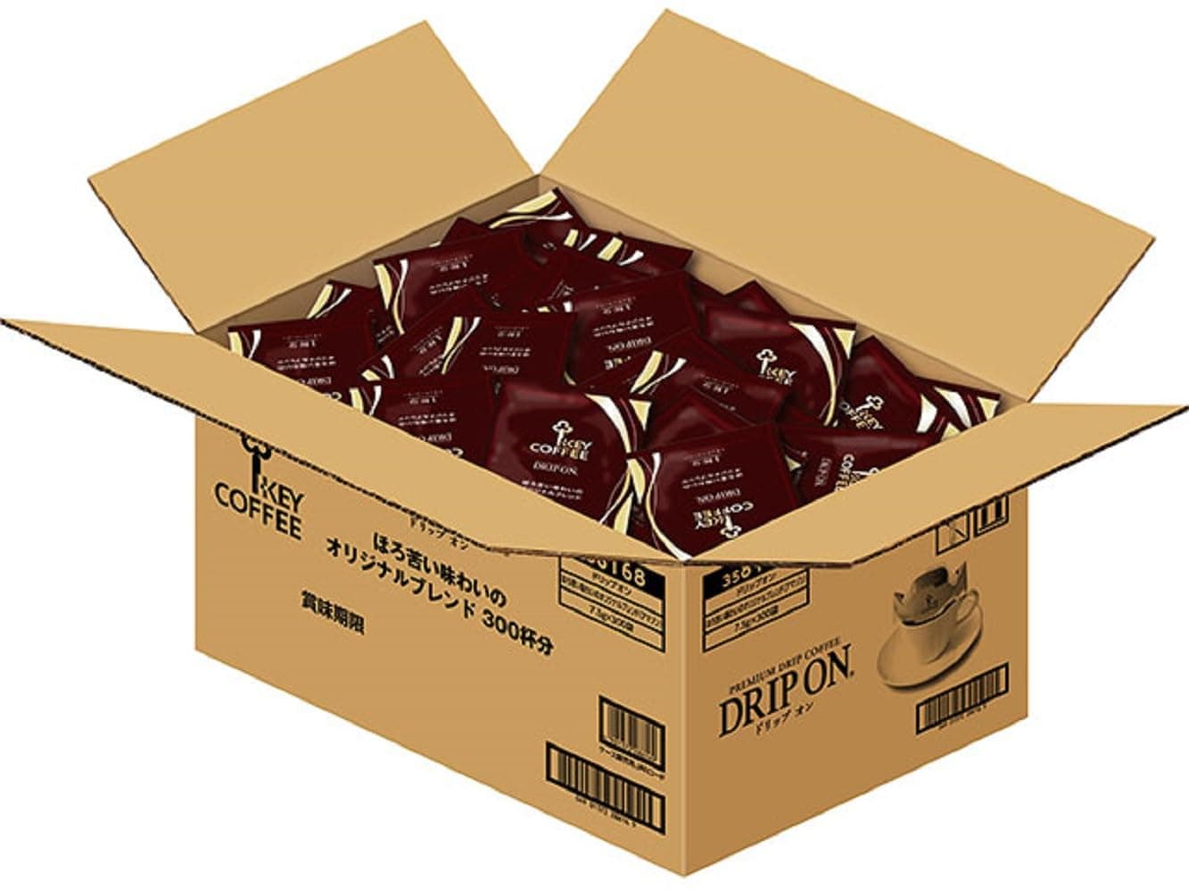【Amazon.co.jp限定】 キーコーヒー ドリップ オン ほろ苦い味わいのオリジナルブレンド 7.5g×300杯分