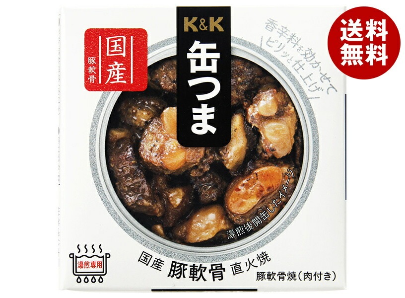 国分 K&K 缶つま 国産 豚軟骨 直火焼 40g×12個入×(2ケース) メーカー 問屋直送
