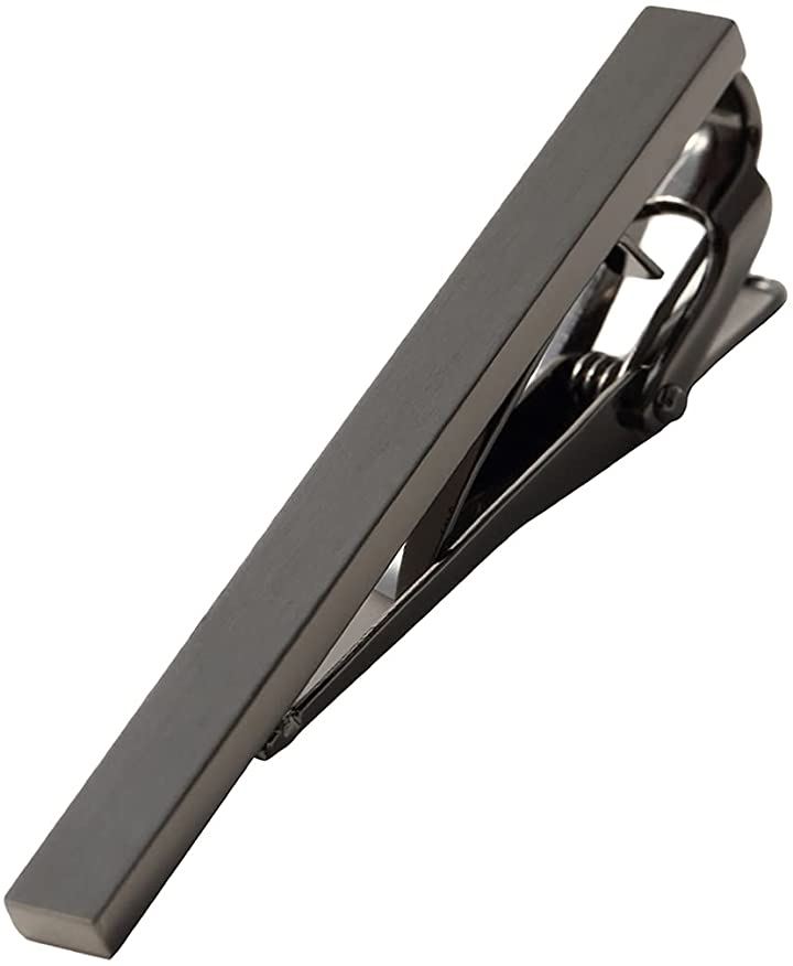 ネクタイピン タイバー メンズ 日本製 Solid Tie Clip(メタリックブラック)